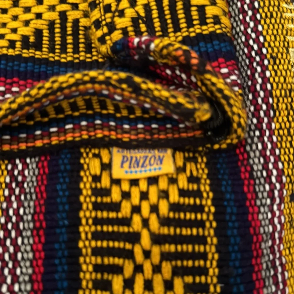 Playa del Carmen, Mex, Mr Pinzon artisan, Colorful Striped Backpack (mlb)